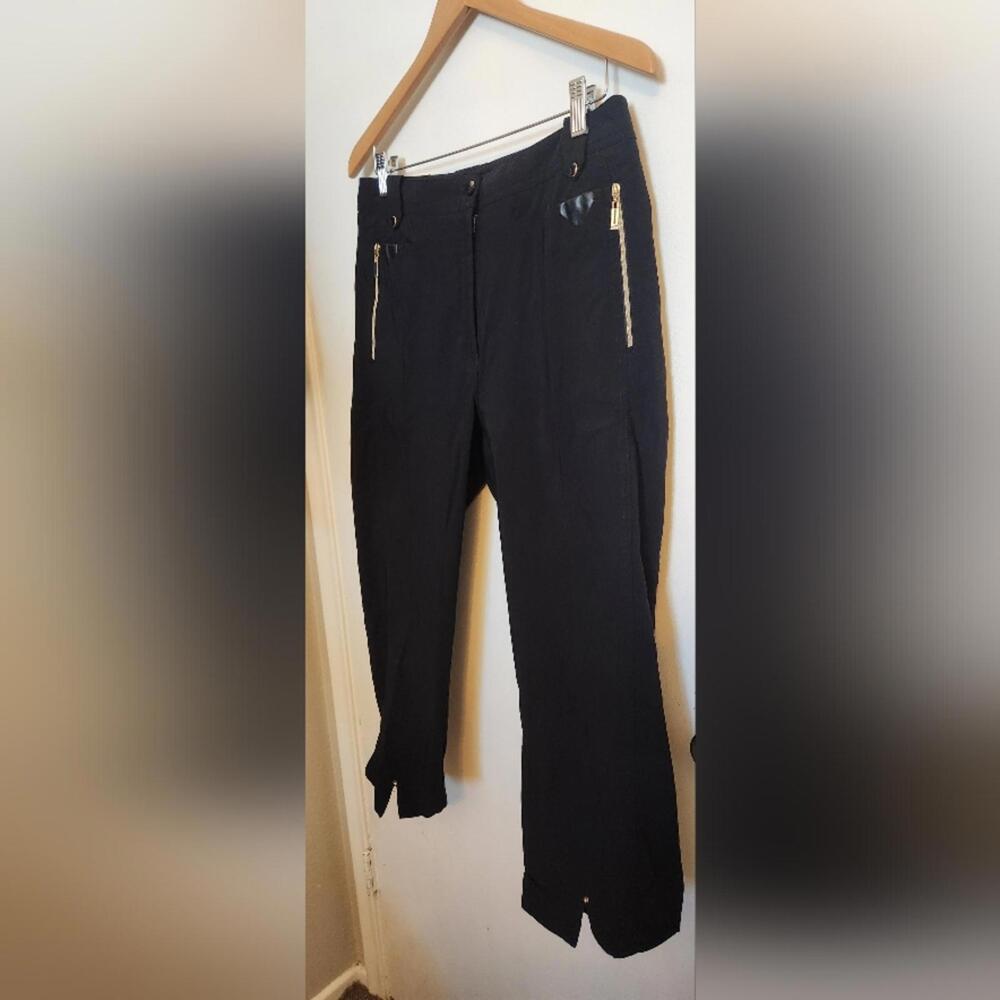 Jamie Sadock Black Pants with Gold Zippers - Picture 3 of 7